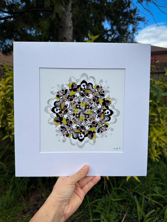 Cozy Autumn Mandala_Zen Wall Art_Mindfulness Wall Decor