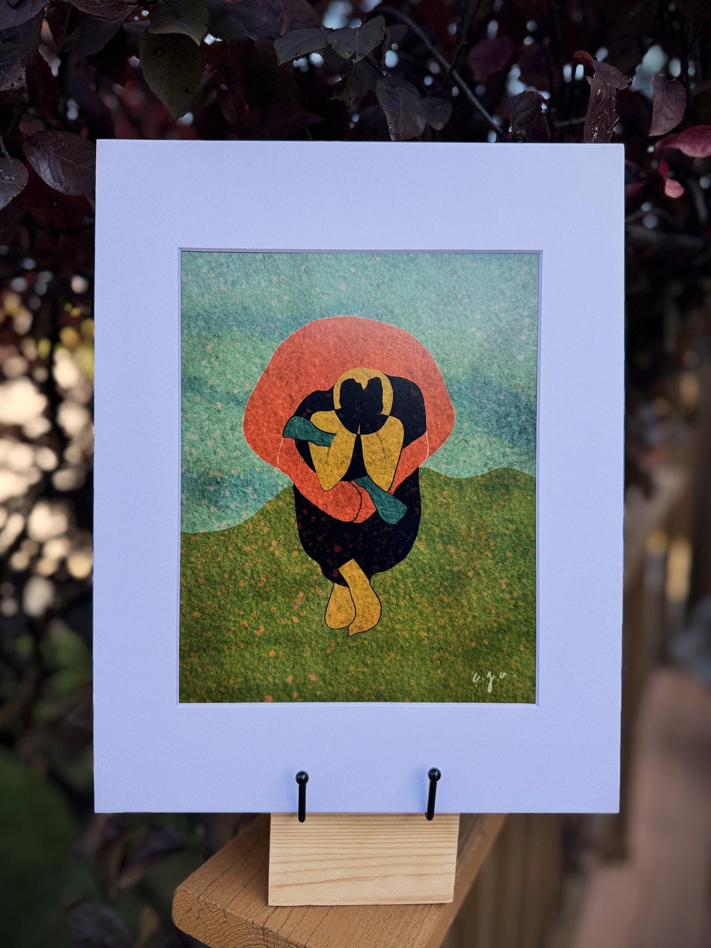 Solidarity Art Print – Abstract Embrace Illustration, Emotional Home Decor