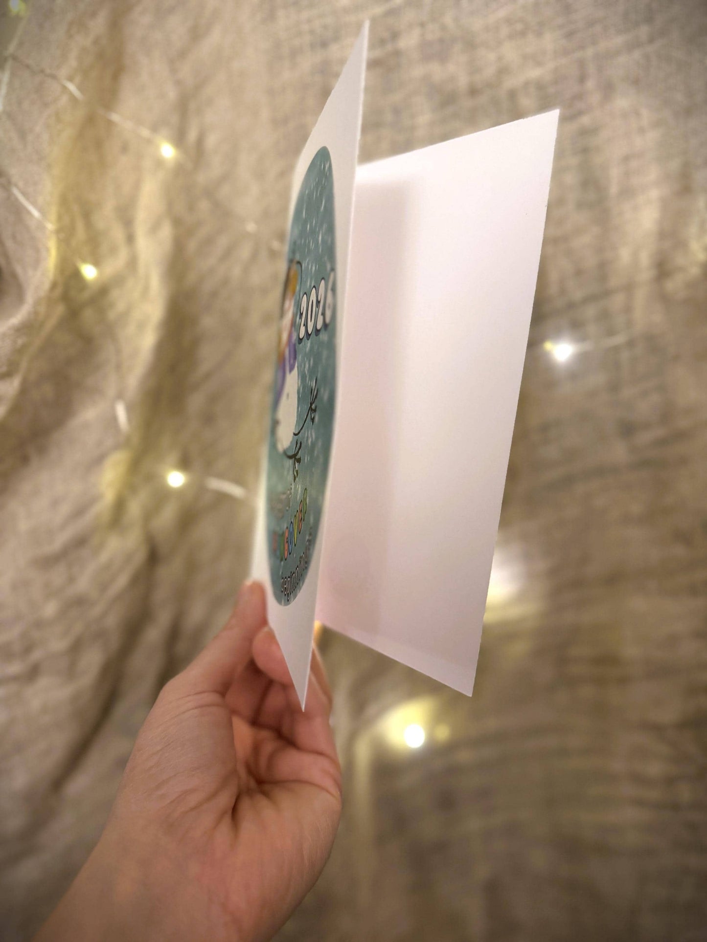 Funny Snowgirl Christmas Card 2026 – Slow Starter Holiday, Personalized Option