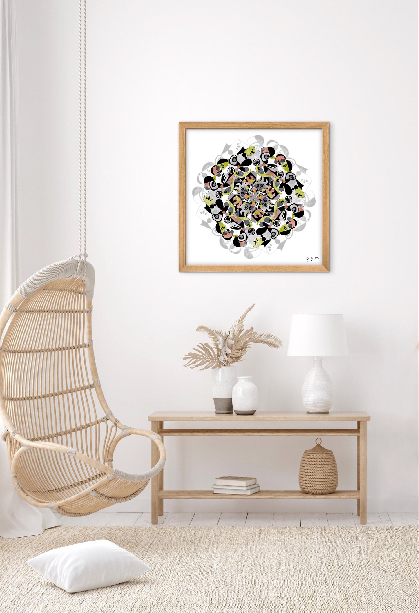 Autumn Vibes Mandala_Zen Wall Art_Mindfulness Wall Decor