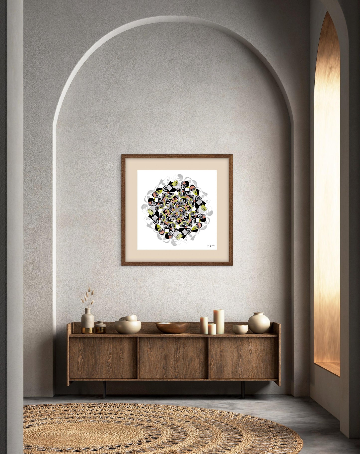 Autumn Vibes Mandala_Zen Wall Art_Mindfulness Wall Decor