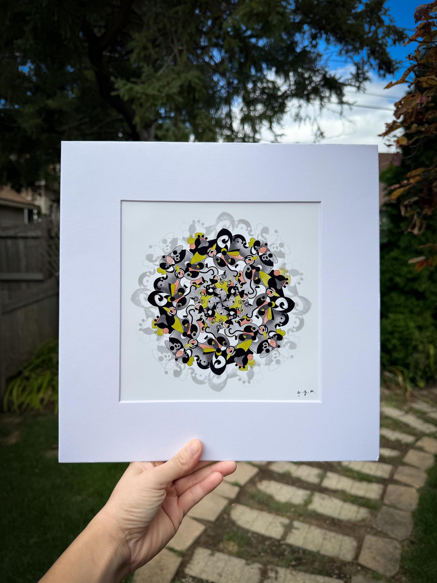 Cozy Autumn Mandala_Zen Wall Art_Mindfulness Wall Decor