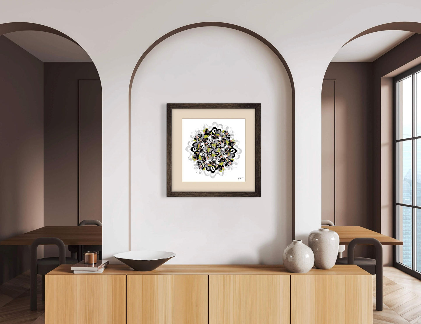 Cozy Autumn Mandala_Zen Wall Art_Mindfulness Wall Decor