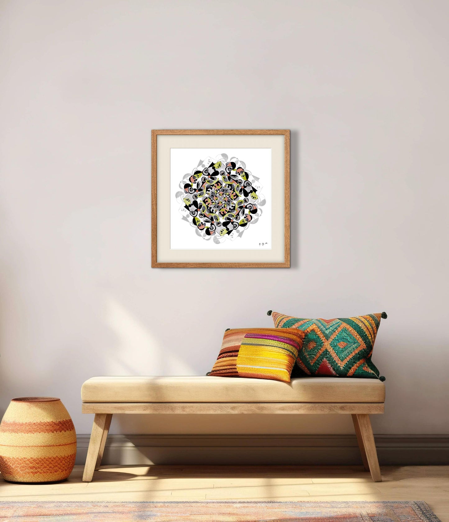 Autumn Vibes Mandala_Zen Wall Art_Mindfulness Wall Decor