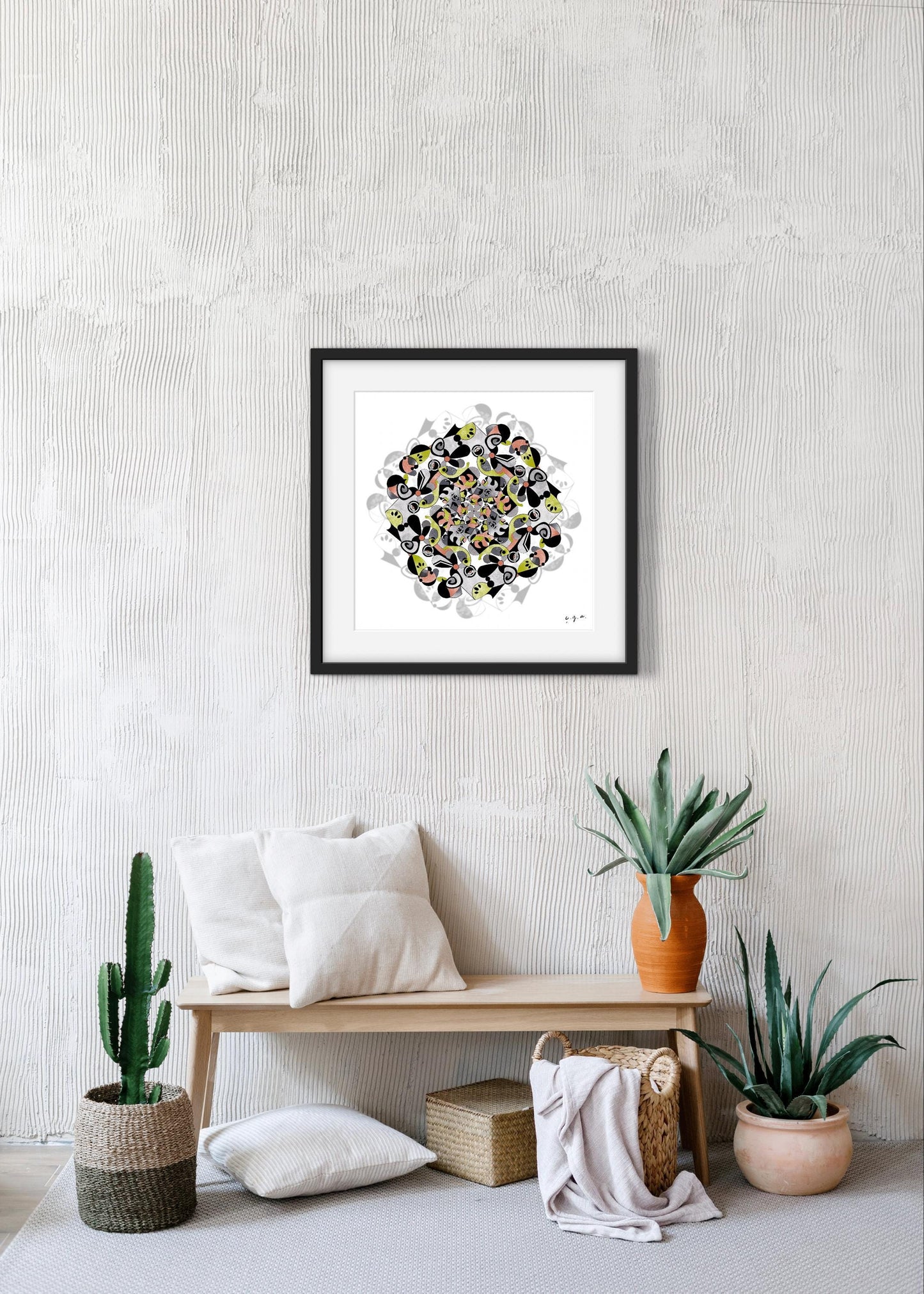 Autumn Vibes Mandala_Zen Wall Art_Mindfulness Wall Decor