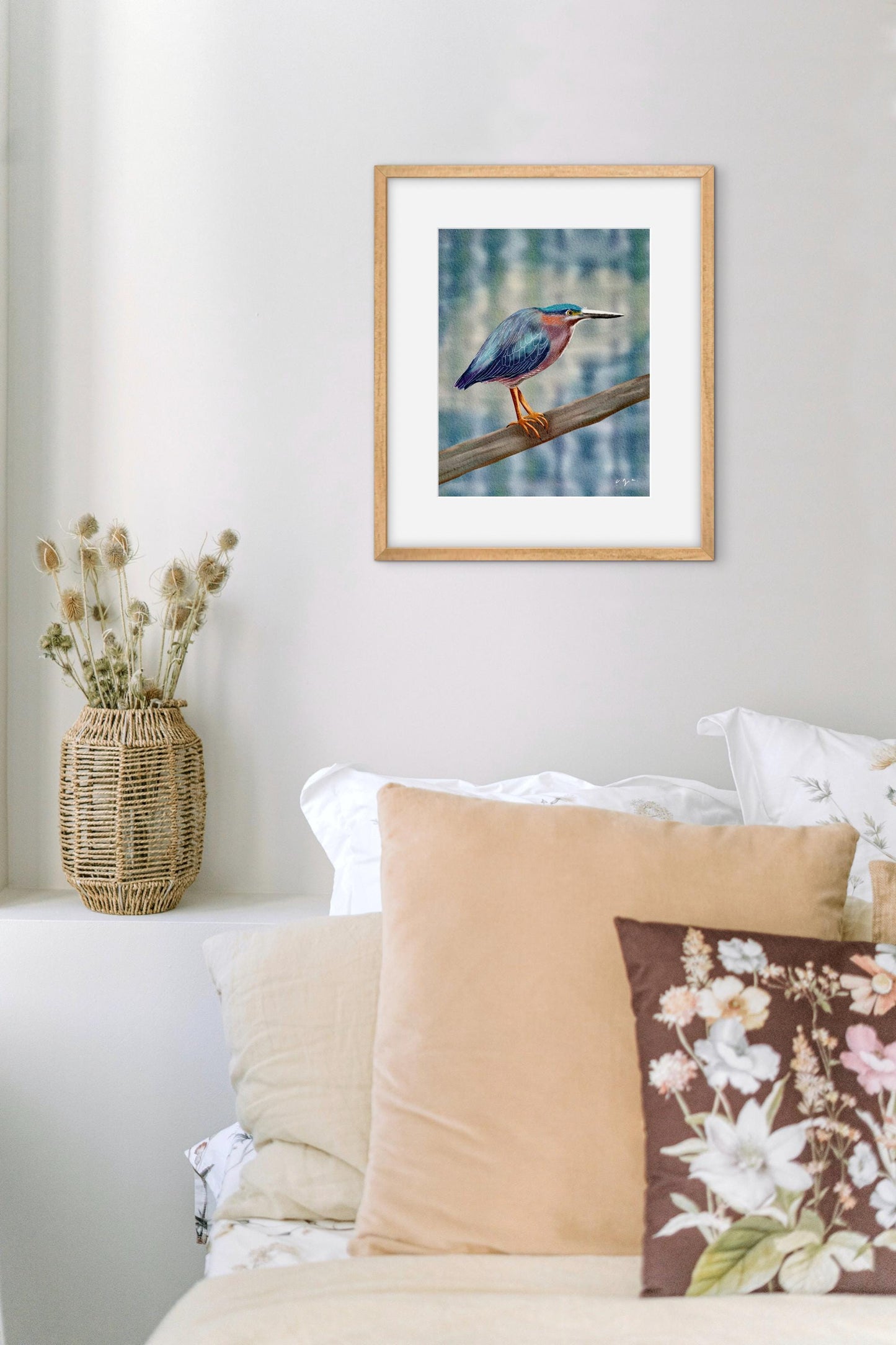 Bird Illustration_Green Heron_Watercolor Art Print