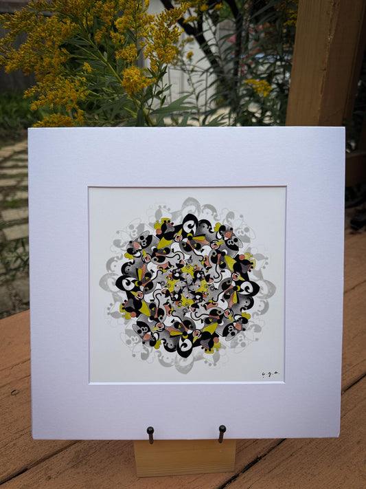 Cozy Autumn Mandala_Zen Wall Art_Mindfulness Wall Decor